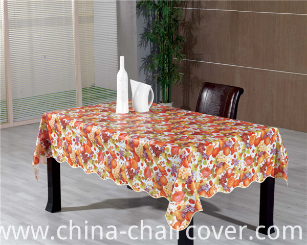 Nonwoven/Flannel/Fabric Backing PVC Printed Tablecloth LFGB Oko-Tex Wholesale China Factory